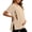 Khaki, variant on BRGZLK Womens Breastfeeding Shirts 2026 Hidden Zipper Short Sleeve Oversize Maternity Nursing Tops Trendy Solid Color Side Split Pregnancy T-Shirt Black XL