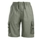 thumbnail image 3 of Pantalones cortos para hombre Nikou suaves transpirables con cintura ajustable color verde OD M, 3 of 13