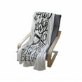 thumbnail image 4 of Saying Soft Flannel Fleece Throw Blanket, All You Need is Love Calligraphy Comic Fun Happiness Words Classic Artwork Print, Cozy Plush for Indoor and Outdoor Use, 50" x 70", White Black, by Ambesonne, 4 of 6