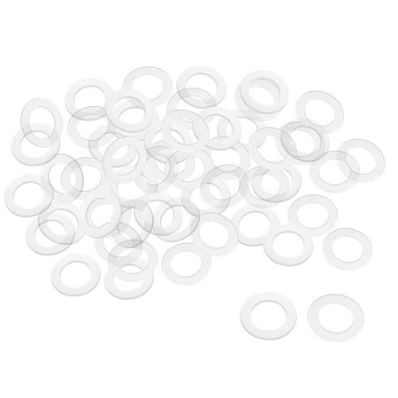 

Uxcell 20mm O.D. 1mm Thick Nylon Flat Washers for M12 Screw Bolt 50 Count