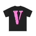 thumbnail image 1 of Camiseta con estampado de calavera y letra V Camiseta de cuello redondo de algodón Hiphop Rapper, Black-S Sincero  Ropa, 1 of 4