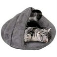 thumbnail image 2 of Peluche pour Animaux de Compagnie Forme Triangle Couleur Unie Doux Chien Chat Lit de Couchage, 2 of 2