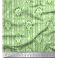 thumbnail image 1 of Soimoi Green Cotton Duck Fabric Abstract Damask Print Fabric by the Yard 42 Inch Wide, 1 of 3