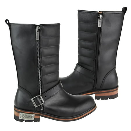 H20 Motorcycle Boot - xelement lu9615 mens black double zipper motorcycle engineer boots