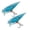Blue, variant on Youthyao 2Pack Double Winged Fishing Baits With Curved Hook Diving Lures For Freshwater Saltwater Game Fish