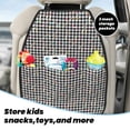 thumbnail image 5 of Xecao Black And White Houndstooth Pattern Car Seat Back Protector 2 Pack Large Capacity Pocket, Kick Mats Back Seat Protector, 5 of 8