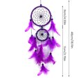 thumbnail image 2 of Atrapasueños Kyoffiie, hecho a mano, con cuentas de plumas, para colgar en la pared, elegante atrapasueños, decoración de pared, adorno artesanal para ventana, balcón, dormitorio, sala de estar,, 2 of 6