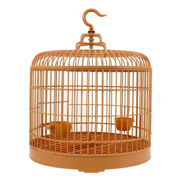 FRCOLOR Chocolate Plastic Bird Cage for Home Use Safe Stylish and Durable for Small Pets