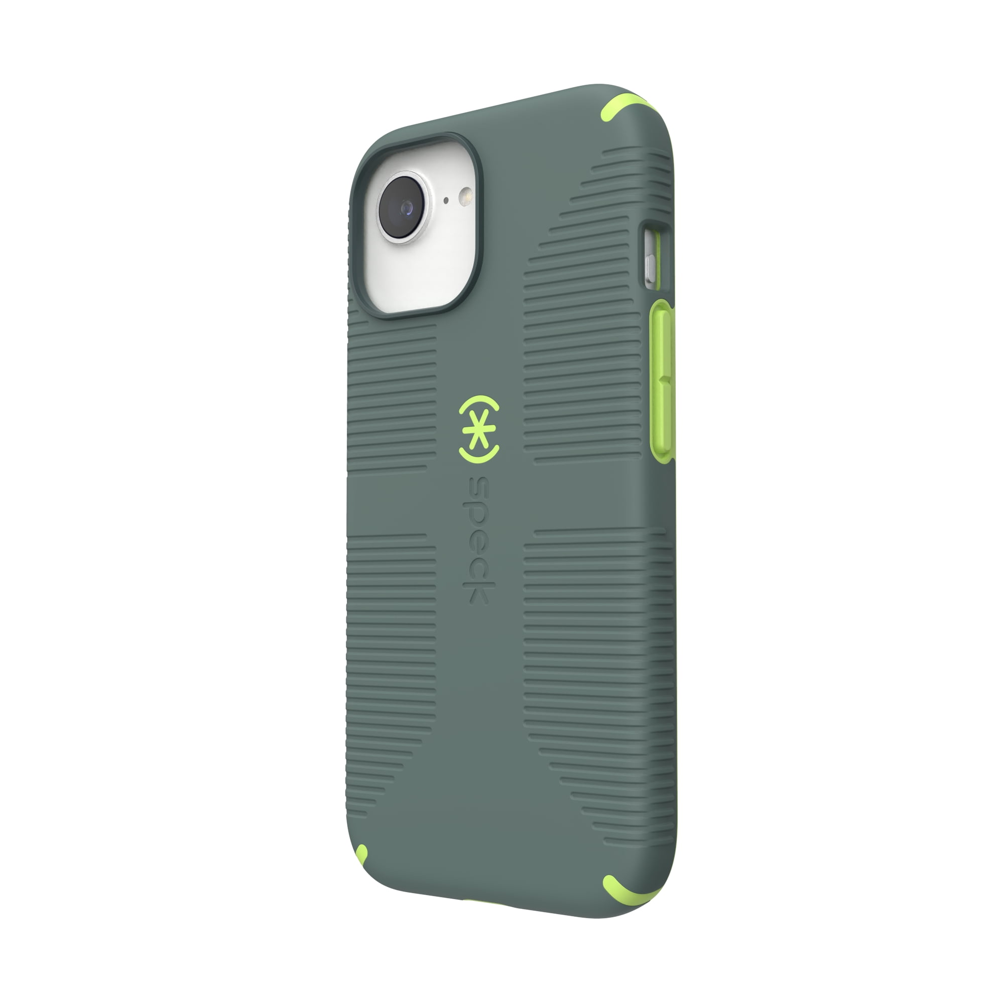 iPhone 16e/15/14/13 CandyShell Grip with MagSafe in Neo Drab and Glow Green