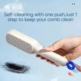 thumbnail image 4 of Self-Cleaning Anti-Static Massage Comb Lightweight Wide Tooth Fluffy Comb for Women Girl, 4 of 5