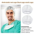 thumbnail image 4 of CUITING 10 Chapeaux de Chef en Maille Blanche avec Filets Ajustables pour Cuisine Restaurant, 4 of 11