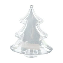 CuiLiyq Christmas Tree Ornaments, Plastic Transparent Christmas Tree Shaped Candy Box, For Family Festivals Wedding Party Ornaments and Christmas Gifts