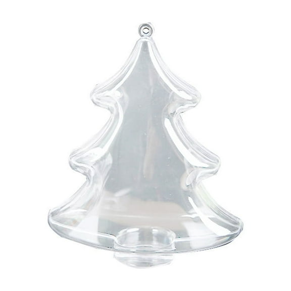 CuiLiyq Christmas Tree Ornaments, Plastic Transparent Christmas Tree Shaped Candy Box, For Family Festivals Wedding Party Ornaments and Christmas Gifts