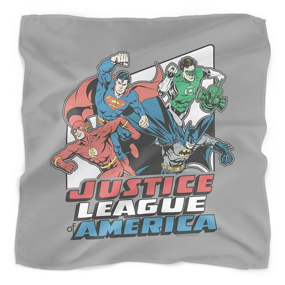 Justice League Four Against Crime Bandana (21 in x 21 in)