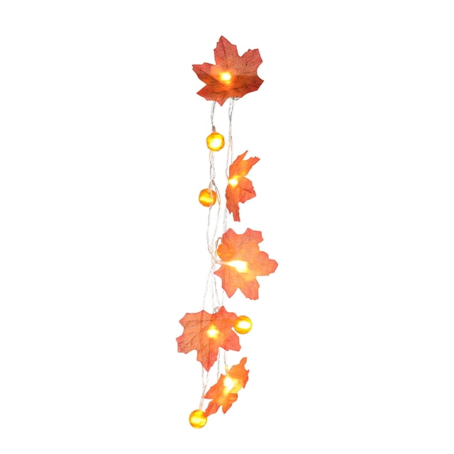 CEHVOM Maple Pumpkins Lantern String Halloween Garden Party Room Decoration Lights Clearance