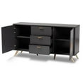 thumbnail image 3 of Bowery Hill Dark Grey and Gold Finished Wood 2-Door Sideboard Buffet, 3 of 10