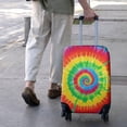 thumbnail image 3 of Rainbow Tie Dye Spiral Luggage Cover Fashion Suitcase Cover Baggage Covers Fit 25-28 Inch Luggage (Go Travel), 3 of 5