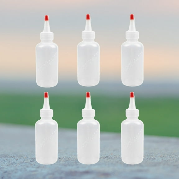 Milisten White Plastic Tip Squeeze Bottles for Glue, Craft Liquids, Paint, and Storage Containers