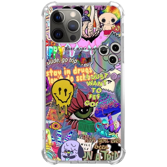 Hippie Aesthetic Case for iPhone 11 Pro,Aesthetic Art Design TPU Shock-proof Cover Case