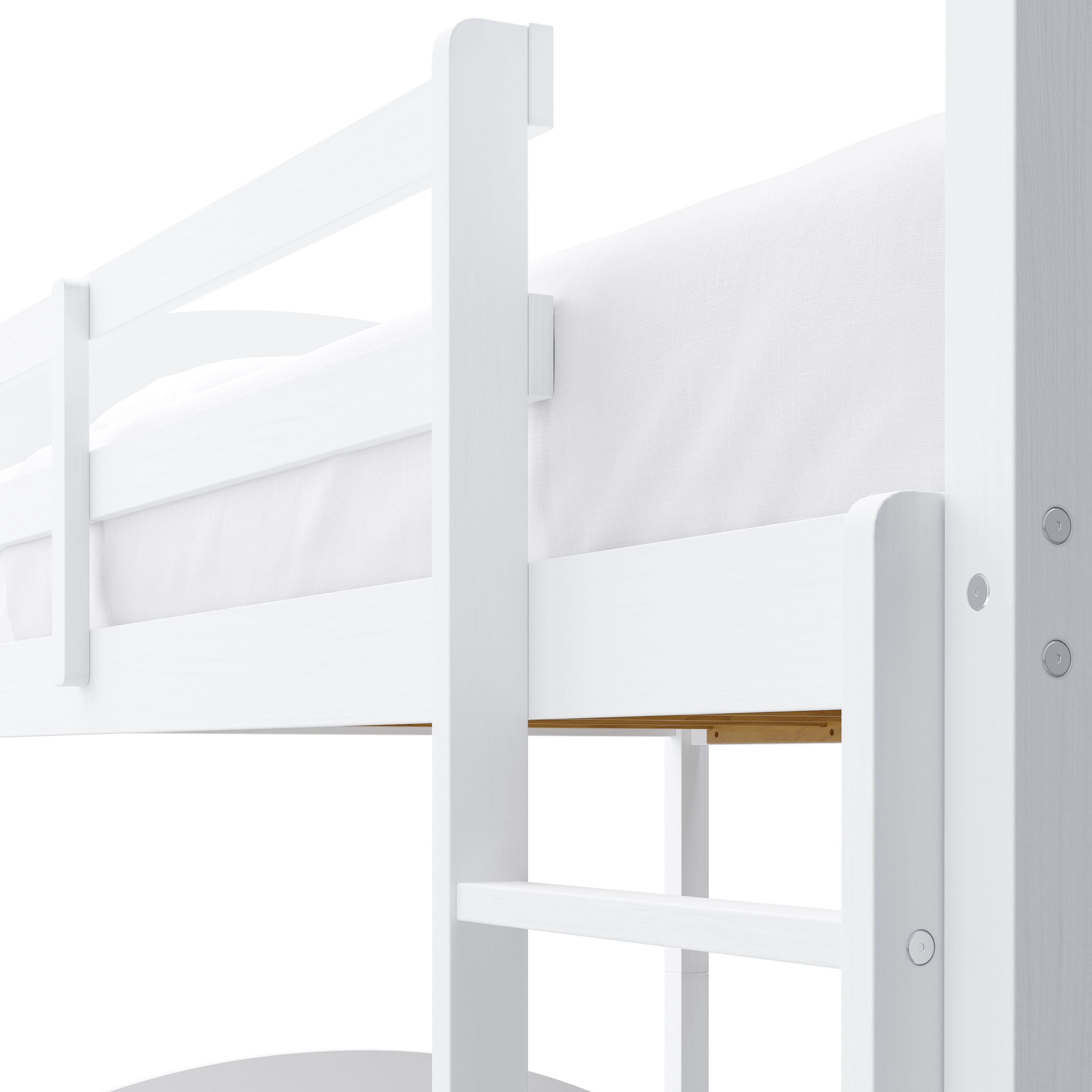 Mainstays Kids Wood Twin-over-Twin Bunk Bed, White