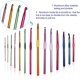 thumbnail image 3 of 14 Piece Crochet Hook Set Crochet Crochet Hooks Made of Multi-Colored Aluminum, 3 of 5