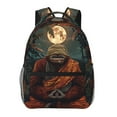 thumbnail image 1 of Disketp Banana Leaf Meditating Gorilla Mochila Estampada para Hombre y Mujer – Mochila Ligera Clásica con Múltiples Bolsillos para Universidad, Trabajo y Viajes-One Size, 1 of 5