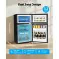 thumbnail image 2 of VEVOR Mini Fridge with Freezer 3.2 Cu.Ft Two Door Compact Refrigerator Black, 2 of 9