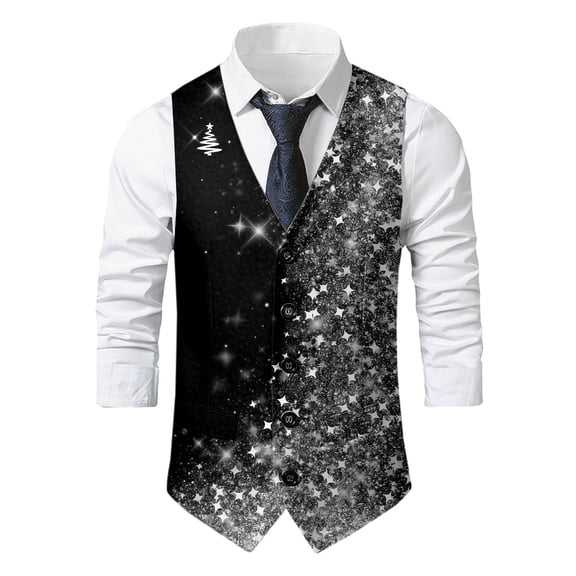 Telankuip Retro Vests for Men Herringbone Tweed Stand-Up Collar Formal Suit Vest Single Sleeveless Casual Business Wedding Groomsmen Waistcoats with Pockets Grey XXXL