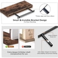 thumbnail image 4 of Floating Shelves - 16 Inch Rustic Brown Wall Shelf - Wall Mounted Shelves for Wall Decor Storage - Wooden Shelves with Invisible Brackets for Living Room, Bedroom, Kitchen, 2 Pack, 4 of 15