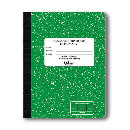 Blue and Green limited edition 12-ct Red Thread Bound Notebooks 600 Total Pages by Greenbrier Mini Marble Composition Books 