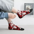 thumbnail image 2 of Fuzoiu Buffalo Plaid Love And Gnome Print Adult Socks, Crew Moisture-wicking Socks, Unisex Cushion Crew Socks,Casual Sports Ankle Socks, 2 of 7