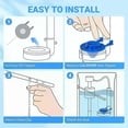 thumbnail image 2 of Universal Toilet Flapper Replacement Toilets Tank Water Saving Rubber Flush Valve Flapper with Stainless Chain Blue 1Pack, 2 of 5