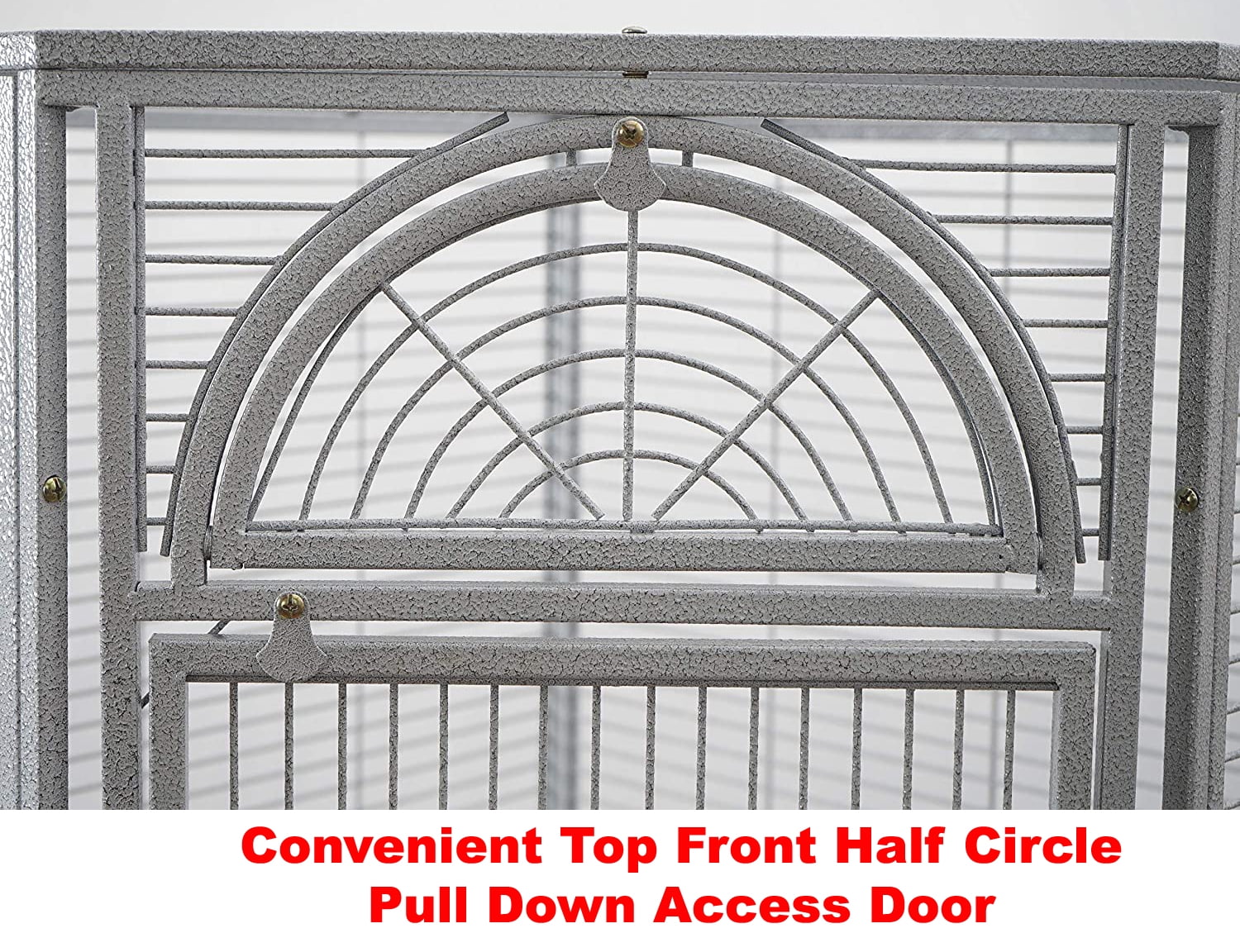 64" Extra Large Pentagon Corner Flight Bird Parrot Cage for Cockatiel Parakeet Budgies Aviary Canary Lovebird Finch Parrot with Around Metal Seed Skirts