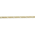 thumbnail image 3 of 14k Yellow Gold 24 Inch 3mm Concave Figaro Chain Necklace Pendant Charm, 3 of 9