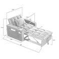 thumbnail image 3 of Convertible Sleeper Chair Sofa Bed Adjustable Pull Out Sleeper Chair Bed Multi-Pockets Folding Sofa Bed for Living Room Bedroom Small Space,3-in-1 Sofa Bed, 3 of 16