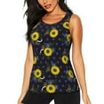 thumbnail image 2 of Uemuo Sunflowers Pattern Workout Tank Tops for Women Breathable Moisture-wicking tank top Sleeveless Running Loose Fit Yoga Tops Active Shirts Sports Gym Exercise, 2 of 9