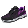 thumbnail image 1 of Zapatos Para Correr Zapatos unisex Cordones elásticos transpirables para deportes al aire libre (41 Black Purple) Likrtyny Para Estrenar, 1 of 6
