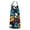 Halloween Colorful Spooky-1, variant on Halloween Crazy Pumpkins Apron-Garden Aprons for Women with Pockets-Cotton Linen Waterproof Kitchen Cooking Gardening Aprons Adjustable for Kitchen,Cooking,BBQ and Salon 32"x27"