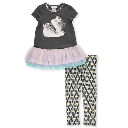 Tennis Outfits Kids - Bonnie Jean Girls' Sneaker Glam 2-Piece Leggings Set Outfit