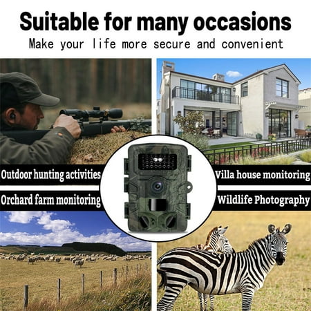 Sales Today Clearance! PR700pro 36MP Camera 1080P HD Video 100ft Infrared Night Vision Professional Trail Camera for Outdoor Wildlife Sports and Surveillance Deals of The Day Clearance!