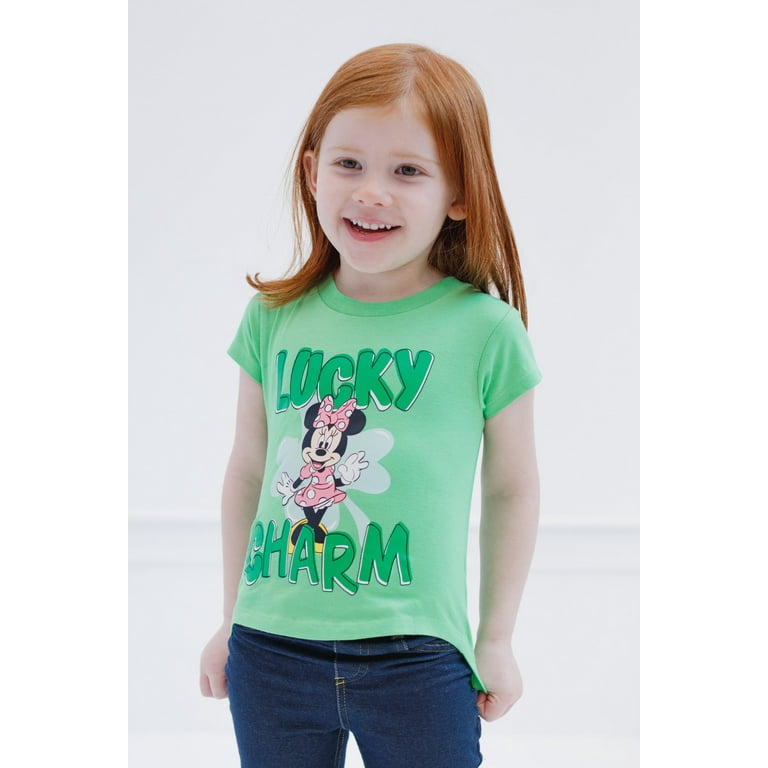 Disney Minnie Mouse St. Patrick s Day Toddler Girls T Shirt Infant to Big Kid Walmart