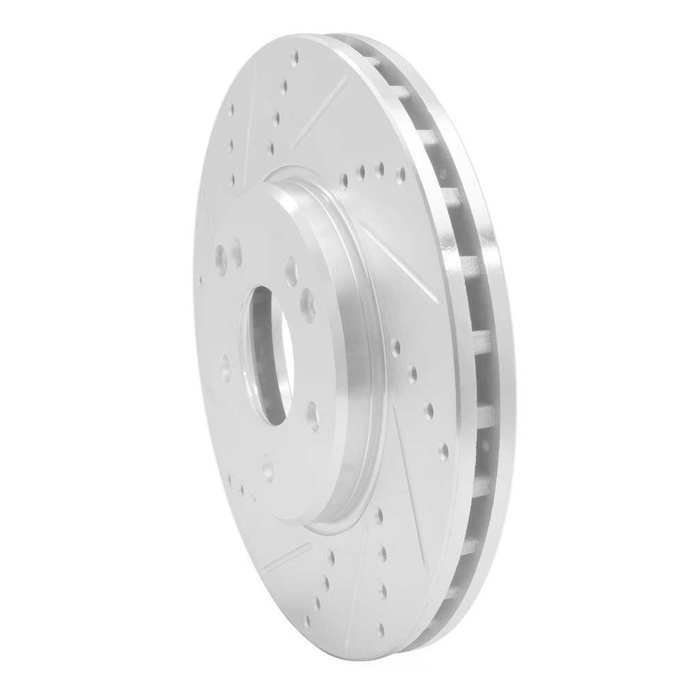 Dynamic Friction Company 631-63048L DFC Brake Rotor - Drilled And Slotted - Silver