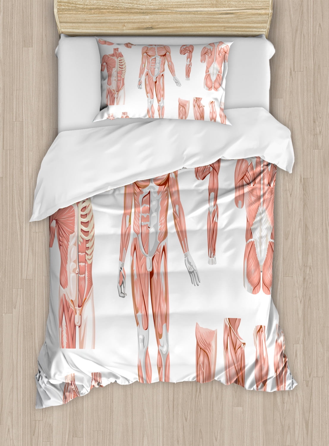 Anatomy Print Pattern Duvet Cover Bedding Set
