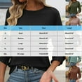thumbnail image 5 of Blmnix Women Golf Shirts Workwear Smocked Cuffs Khaki Ribbed Cute Plus Size Tops Long Sleeve Cotton Crew Neck Tops, 5 of 5