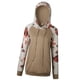 thumbnail image 4 of Sudadera con capucha para mujer, estampado floral, manga larga, bolsillo, suéter con capucha, top, caqui, XL kenally AP000831-04, 4 of 7