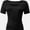 Black, variant on Womens Summer Short Sleeve T Shirts Slim Fit One Piece Cutout Scoop Neck Going Out Date Night Tops