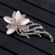 thumbnail image 4 of Women's Flower Brooch Pin Shiny Crystal Stone Party Jewelry Scarf Garment Gift Fashion, 4 of 4