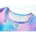 thumbnail image 2 of Beezizac Tie Dye Pajamas for Big/Tween Girls - Colorful Smiling Face and Heart Pattern PJ Set Kid Size 8, 2 of 8