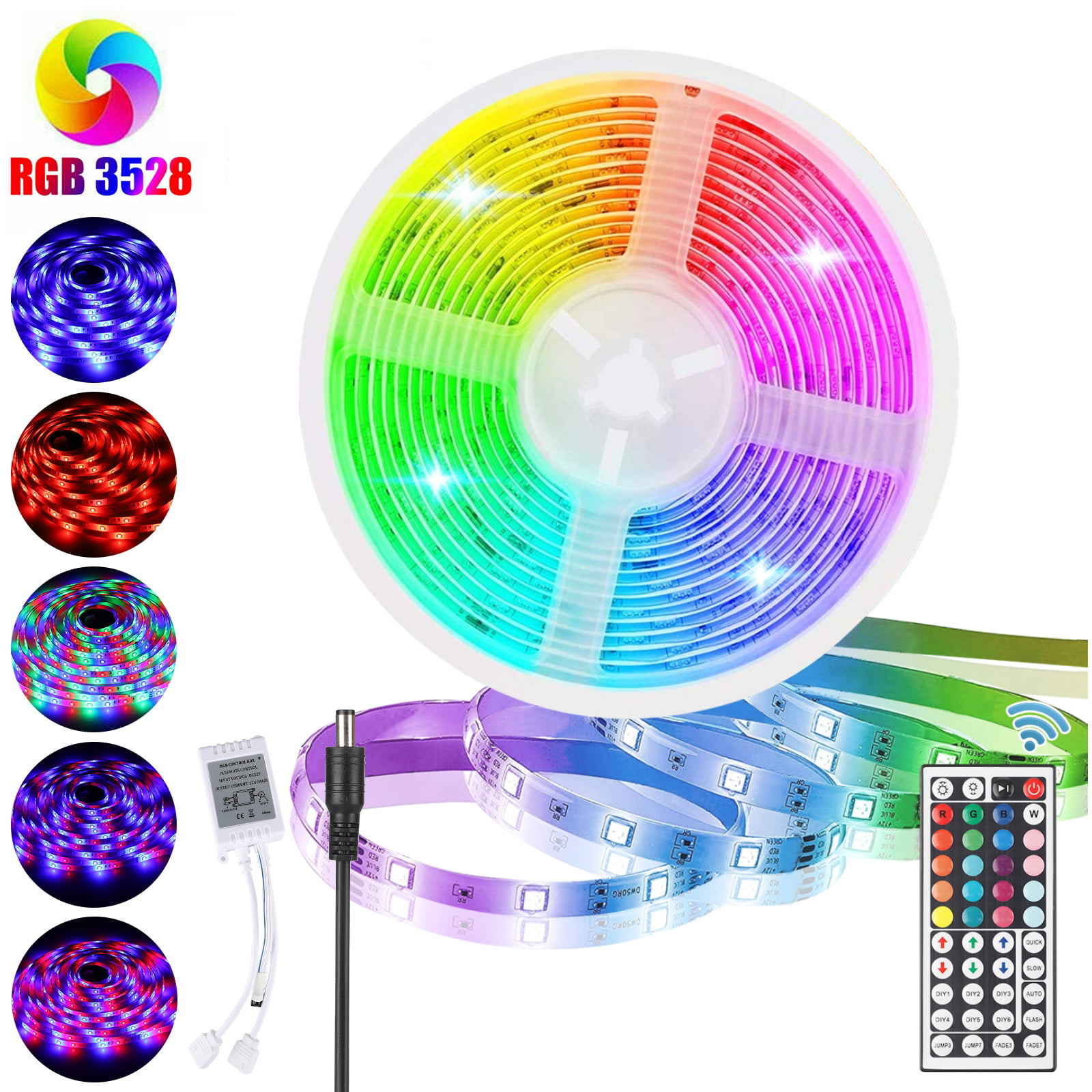Waterproof 5-20M 3528 5050 RGB LED Strip Light Sound Activated Color Change &44K 
