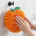 thumbnail image 2 of Unique Bargains Cute Cartoon Chenille Decorative Hand Towels for Bathroom Orange 5" x 6", 2 of 6